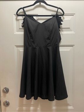 Choies Classic Black Spaghetti-Strap A-Line Dress. Size M